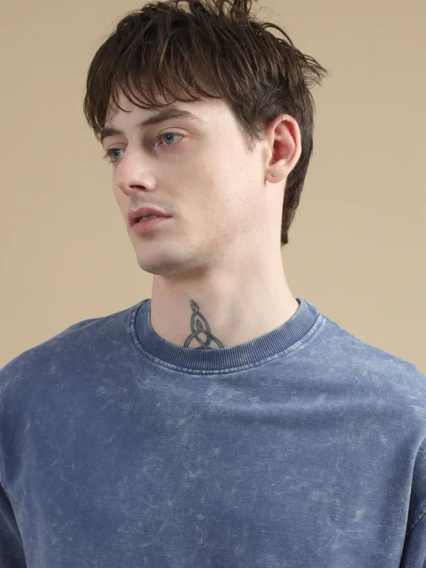 Denim Blue Acid Wash T-shirt